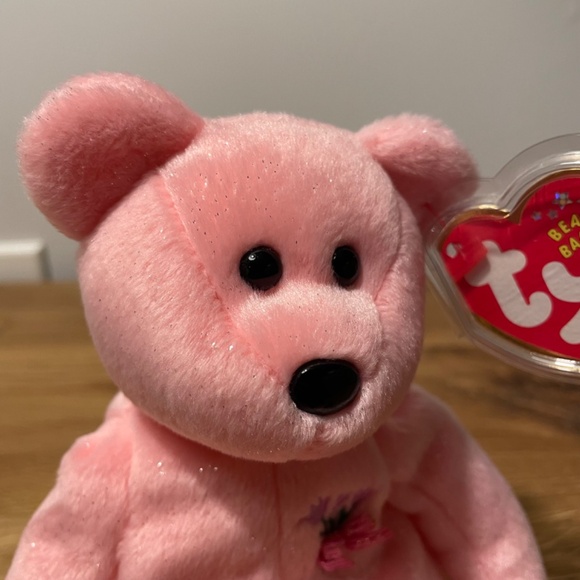 Ty Beanie Babies Mum Classic Bear Pink Flowers 2001 – New Tag Protector VINTAGE - Picture 4 of 9